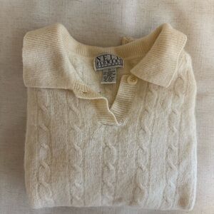 Vintage Nell Flowers Cable Knit Sweater